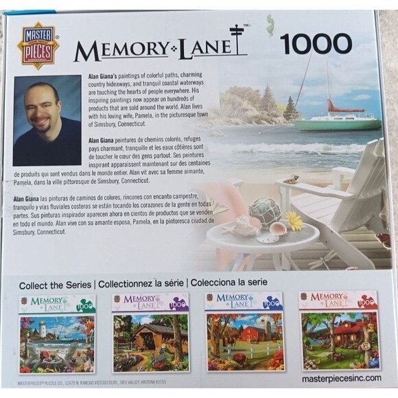 Coastal Escape 1000 Piece Jigsaw Puzzle Memory Lane 27" X 19" by MasterPieces - Picture 3 of 4